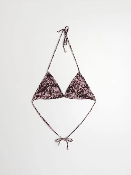 Трикутний Верх Бікіні із Зав’язками на Шиї та Спині темно коричневий