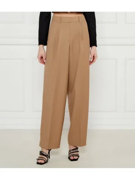 Michael Kors Pantaloni | flare fit cu adaos de lână maro