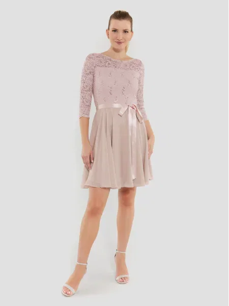 Swing Коктейлна рокля розов