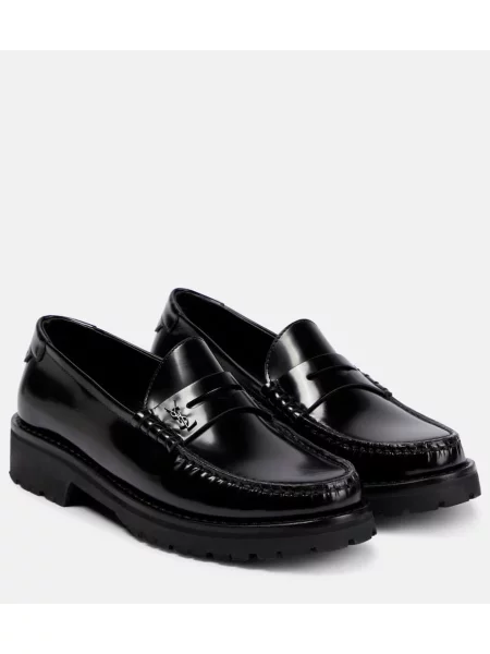 Pantofi loafer Saint Laurent din piele negru