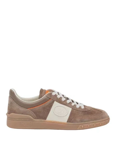 Lniane sneakersy Valentino brązowe