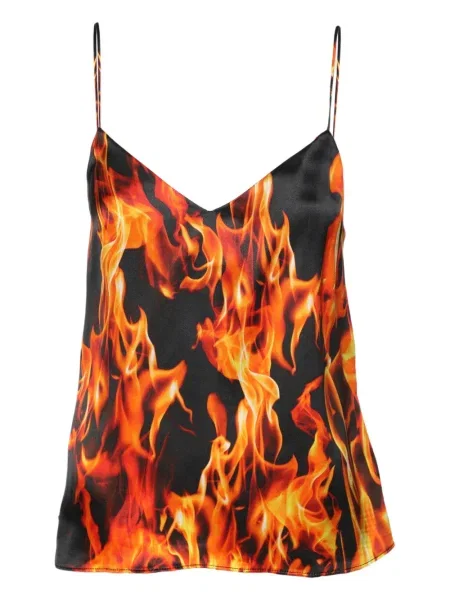 Top Vetements z nadrukiem czarny