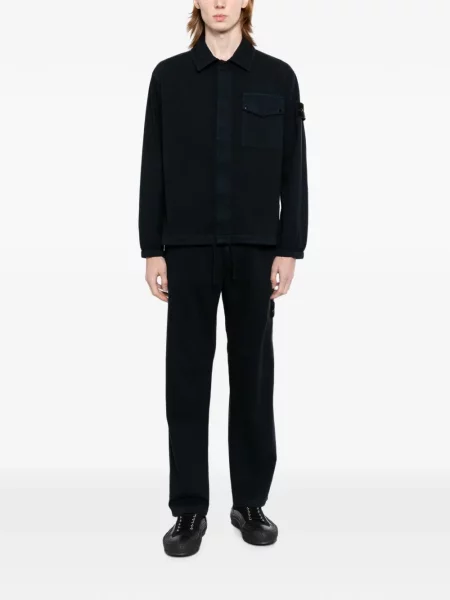 Pantaloni Stone Island cu strasuri negru
