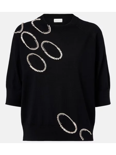 Pulover Dries Van Noten de lână negru