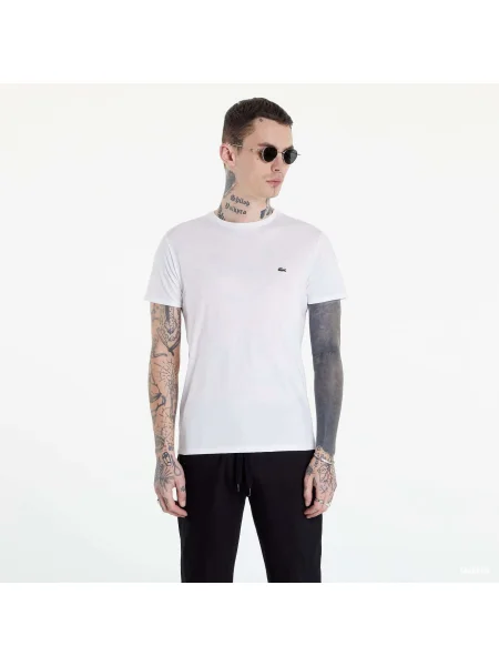 Lacoste tricou bărbătesc din alb