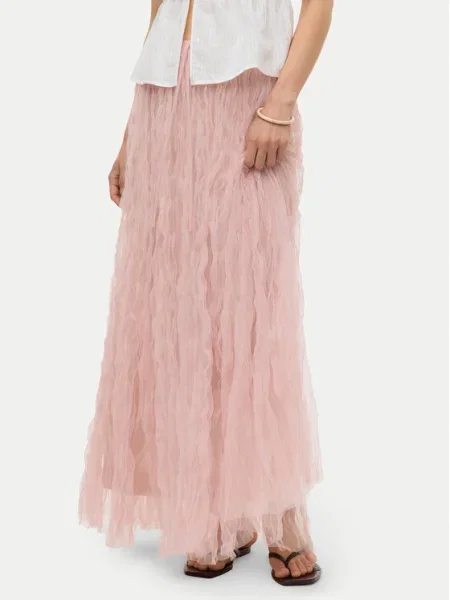 Vero Moda fustă din tulle Caralia roz