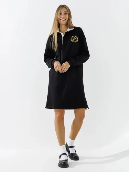 Сукня міні LAWA бавовна/еластан чорний