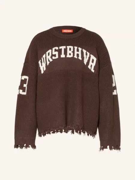 Wrstbhvr Sweter Tove braun biały