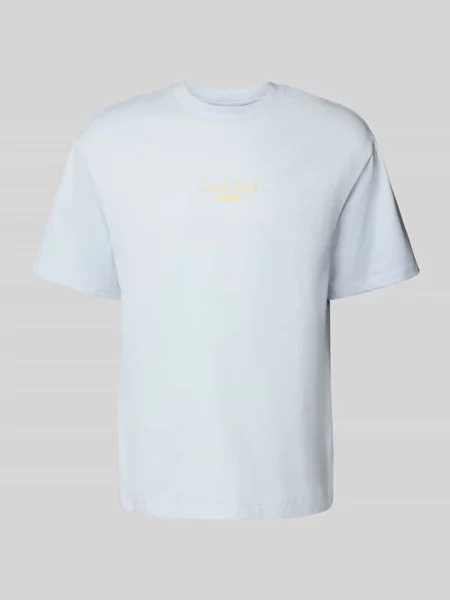 T-shirt o kroju relaxed fit z okrągłym dekoltem Calvin Klein Jeans