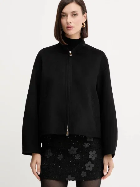 Marella pulover de lână cu turtleneck negru