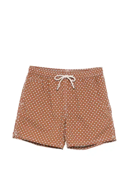 Slip de baie Mc2 Saint Barth cu model floral cu imagine maro