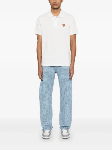 Тениска с яка Kenzo Pop бяло