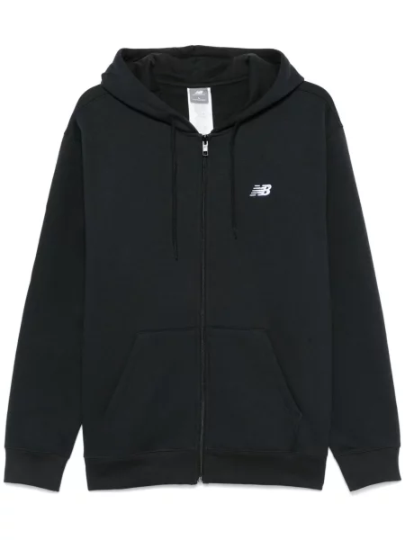 Бягане суичър с качулка New Balance бродиран синьо