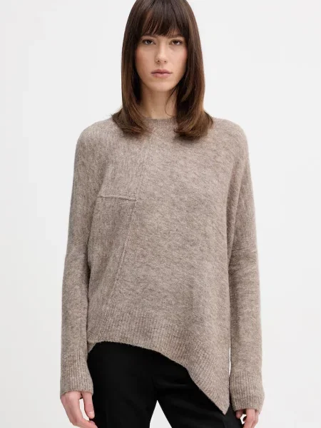 AllSaints pulover din amestec de lână bej