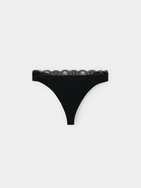 Stringi koronkowe średni Teen L MANGO TEEN szary