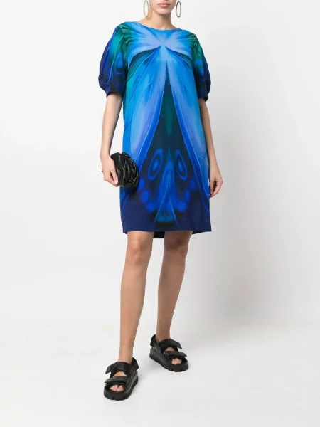 Scurt rochie Alberta Ferretti cu imagine albastru