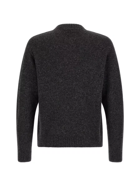 Bouclé pulover Moschino cu broderie gri