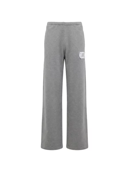 Pantaloni Mm6 Maison Margiela alergare cu autograf gri