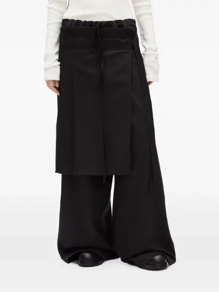 Pantaloni Ann Demeulemeester cu cordon negru