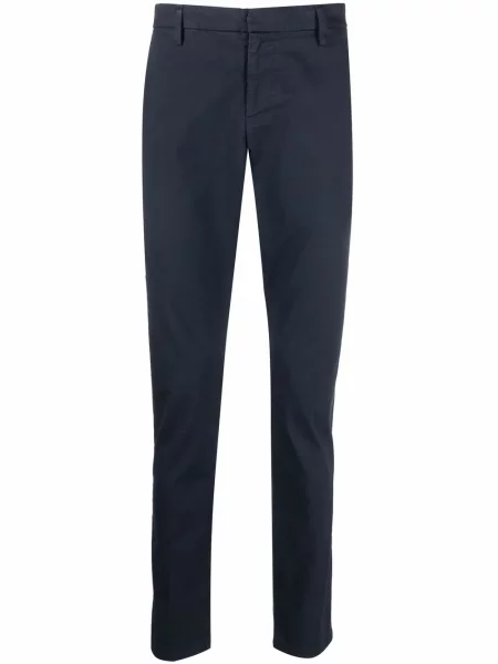 Pantaloni chino Dondup plisate albastru