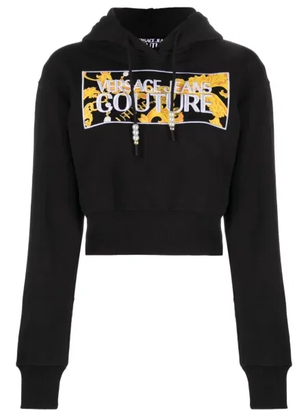 Hanorac cu glugă Versace Jeans Couture negru
