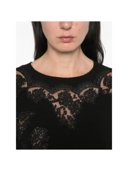 Dzianinowy sweter Ermanno Scervino czarny