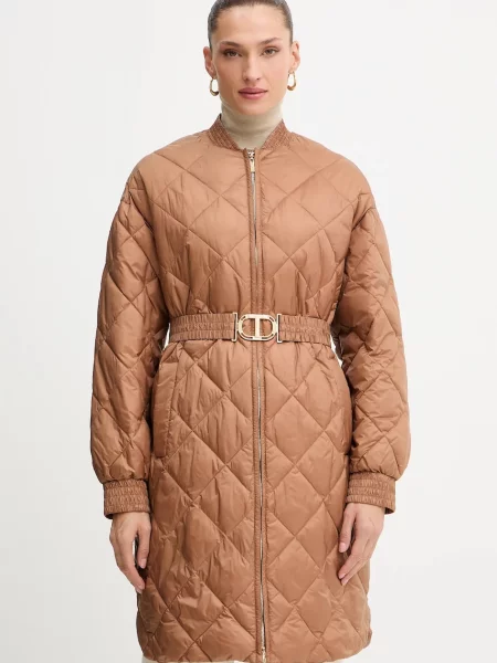 Twinset kurtka przejściowa oversize brązowy