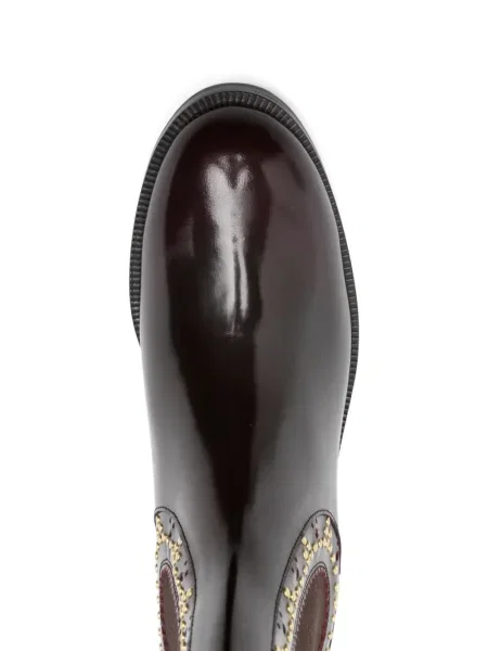 Botine Aquazzura cu tepi maro