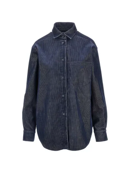 Kordbársony ing Emporio Armani kék