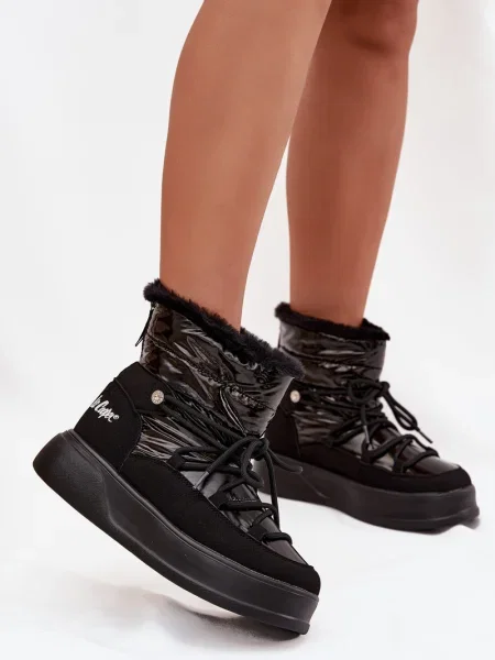 Botine Lee Cooper cu platformă negru