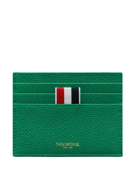 Portofel Thom Browne din piele verde