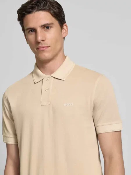 Koszulka polo o kroju regular fit z czystej bawełny model PRIME' Boss Orange beżowa