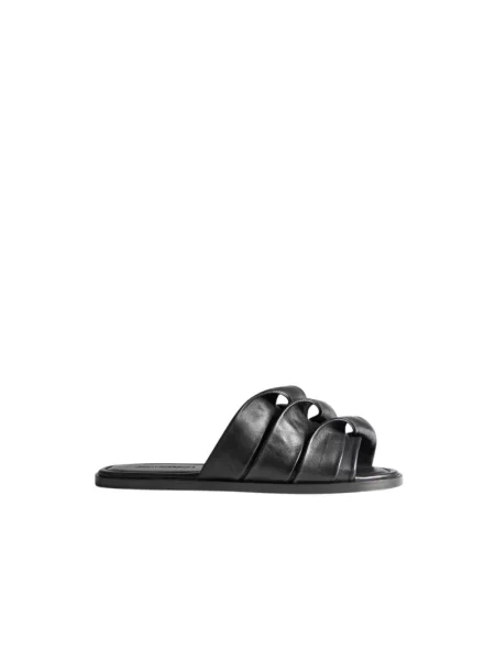 Klapki Jw Anderson skórzane czarne