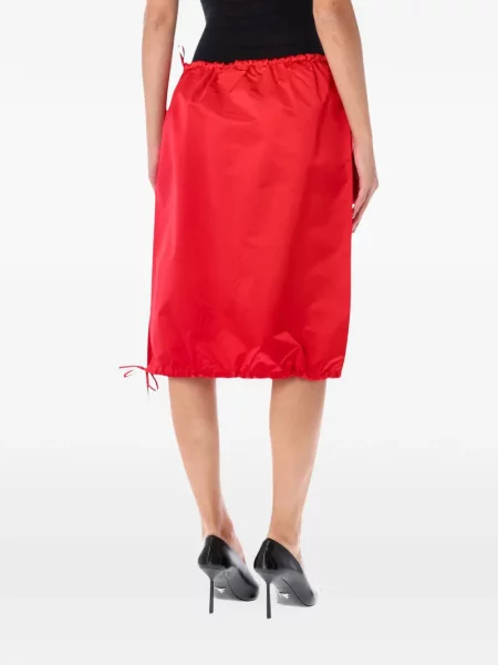 Fustă Prada din satin roșu