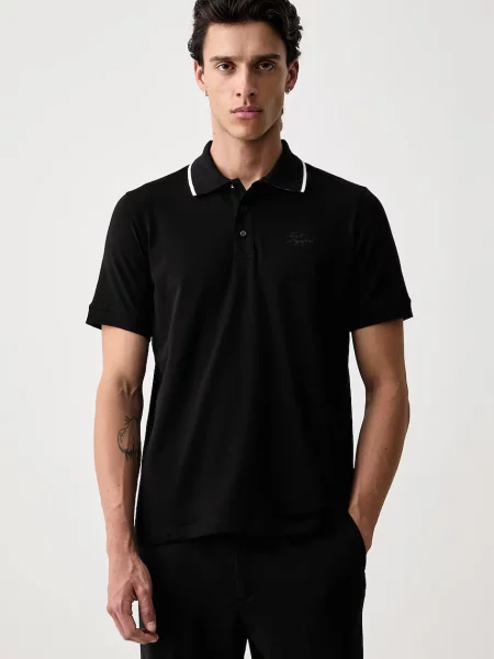 Tricou polo Karl Lagerfeld negru