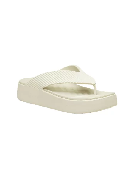 Șlapi Crocs cu platformă bej