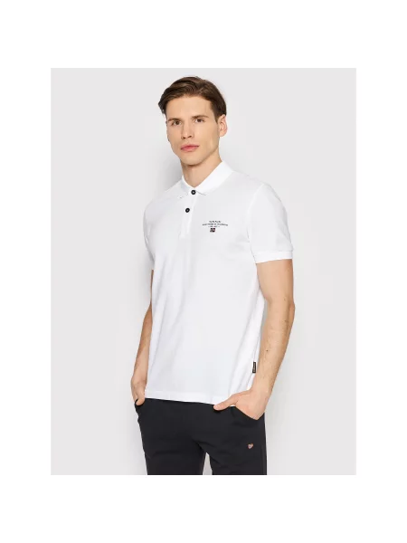 Napapijri Поло Elbas Regular Fit білий