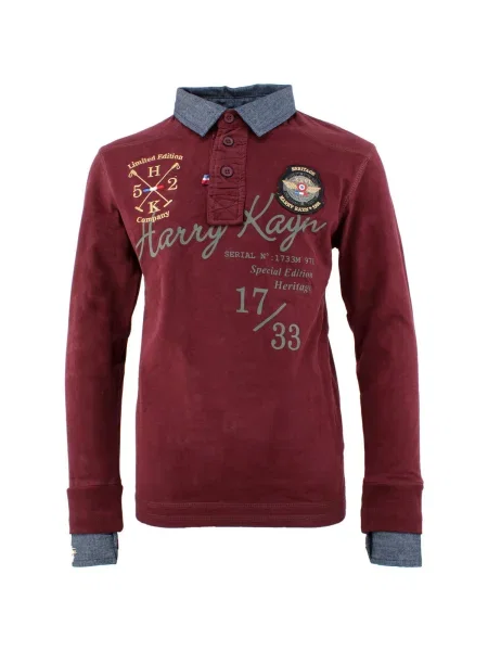 Tricou polo copii Harry Kayn roșu