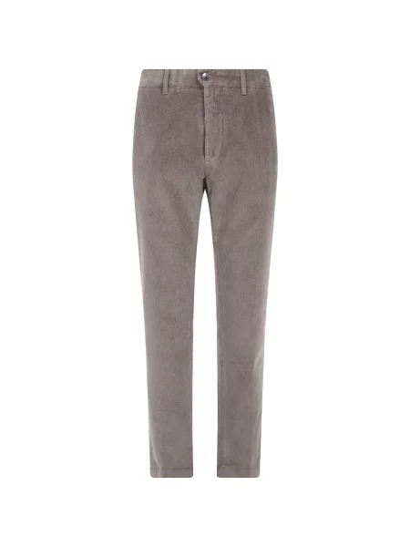 Pantaloni chino Incotex de catifea cord maro