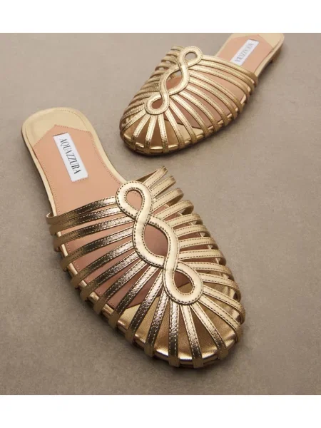 Papuci tip mules Aquazzura din piele