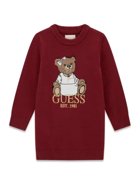 Guess Плетена рокля червен