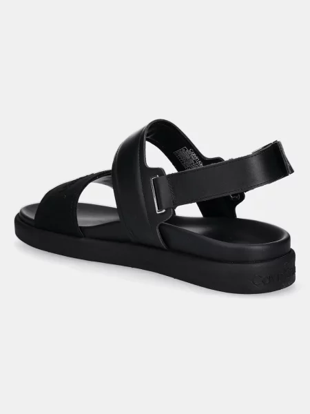 Calvin Klein szandál BACK STRAP W/ BUCKLE LOGO fekete