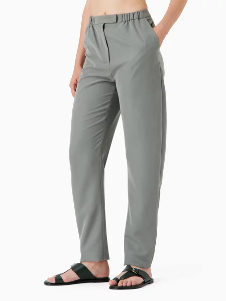 Emporio Armani Брюки повседневные Модал/поліестер сірий