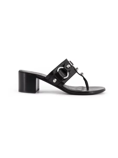 Klapki Balenciaga skórzane czarne