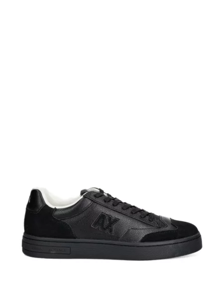 Sneakerși Armani Exchange cu autograf negru