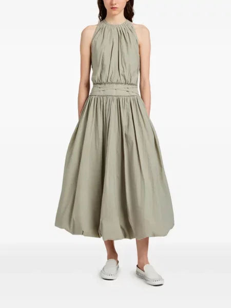 Rochie midi Proenza Schouler White Label până la genunchi cu gât halter de costum alb