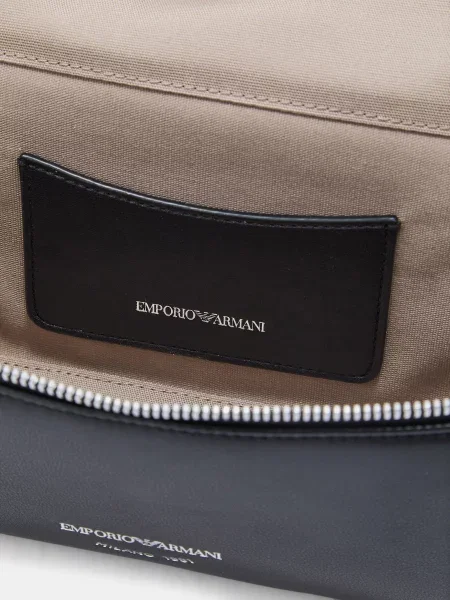 Кожаная сумка Emporio Armani черная