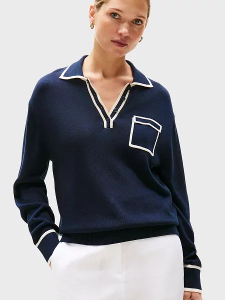 Шовковий светр Tommy Hilfiger синій