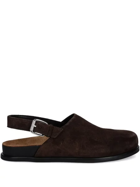 Papuci tip mules Vagabond cu cataramă slingback maro