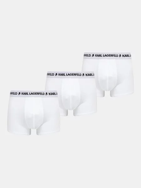 Bokserki KARL LAGERFELD Logo Trunk 3 pary white białe